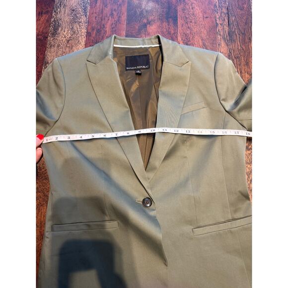 Banana Republic Long and Lean Green Blazer, Size 4 - Picture 5 of 8